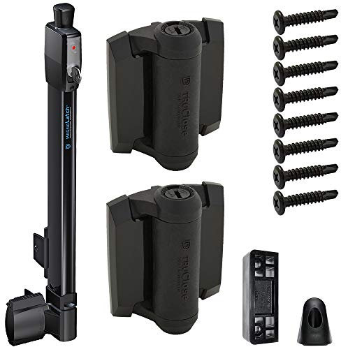 D&D Technologies MLTPTCA1CAPSPKA Pool Safety Gate Hardware Kit with MagnaLatch Top Pull 20-inch Gate Latch, Self-Closing TruClose Hinges and Safety Cap for Child Protection & Spacer for 2 Gate Gaps