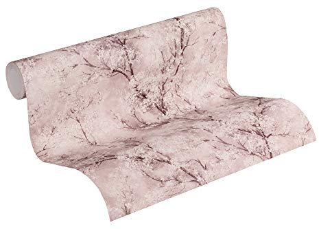 Livingwalls Vliestapete New Walls Tapete Cosy & Relax mit Kirschblüten 10,05 m x 0,53 m rosa weiß creme Made in Germany 374204 37420-4