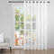 Topfinel Raumtrenner Vorhang Weiß Leinentextur Gardine Transparente Gardinen Stores mit Ösen 1 Stück Vorhänge Wohnzimmer Extra Breite 300 cm Ösengardinen 280 cm Hoch