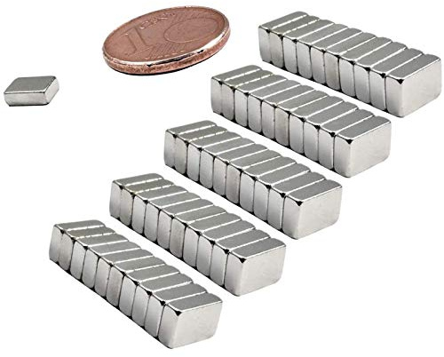 Neodym Magnete Extra Stark Quader 6x4x2mm - Stabmagnet Magnetquader - Mini Neodym Magnet 6mm - Quadermagnet 6 x 4 x 2mm - Stark Neodym-Magnete [50 Stück]