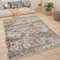 Paco Home Teppich Wohnzimmer Kurzflor Schlafzimmer Moderne Vintage Orient Ornament Muster Pastell Bordüre, Grösse:120x170 cm, Farbe:Grau 3