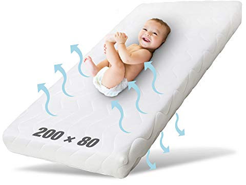 Ehrenkind® Kindermatratze Pur | Baby Matratze 80x200 Standard 100 by Oeko-TEX | Babymatratze 80x200 aus hochwertigem Schaum und Hygienebezug