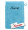 möve Superwuschel Waschhandschuh mit Namen Bestickt, Turquoise Türkis Blau Baumwolle Frottee, Waschlappen besticken Lassen, Waschtuch personalisiert