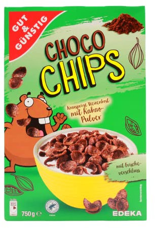 Gut & Günstig Choco Chips, 4er Pack (4 x 750g)