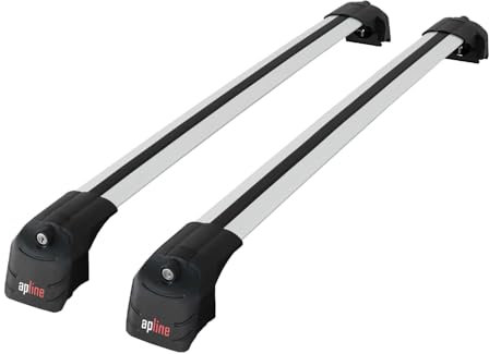 apline Kompatibel mit Jeep Grand Cherokee 4 (WK2) 2011-2020 ACE-2 Relingträger Dachträger Auto Gepäckträger Grau Aluminium 2 Stangen