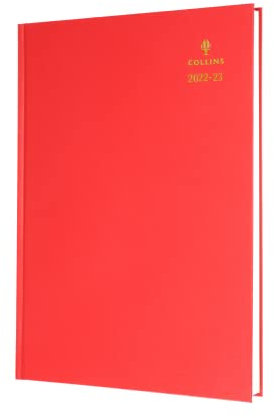 Collins Standard Desk A4 Tagesplaner für 2022-23 (Appts) FSC MIX Akademischer Kalender 2022-23 – Rot (44M.15-2223) – Schüler-Tagebuchplaner mit Tagebuch, Notizen und Stundenplänen