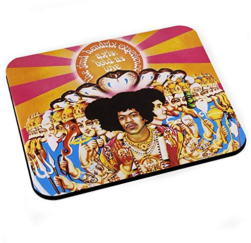 Mouse Mat Jimi Hendrix Axis Bold as Love Pouch Rock Music Retro