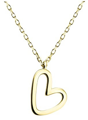 Sofia Milani - Damen Halskette 925 Silber - vergoldet/golden - Herzen Anhänger - N0482