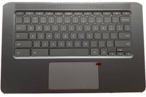 wzqrps Ersatz-Laptop-Obergehäuse Handballenauflage Tastatur Touchpad Montageteil für HP CB14G5 Chromebook 14 G5 L14355-001 Grau