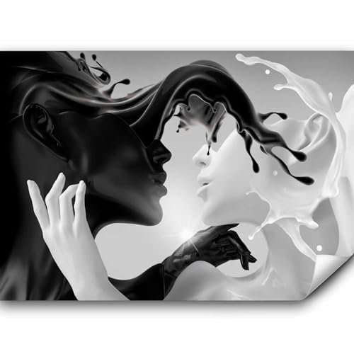 murando - Fototapete Premium-Vlies Coffee & Milk 150x105cm - Foto Tapete Wohnzimmer Moderne Vliestapete XXL Wandtapete Motivtapeten Bildtapete 3d Effekt Wand Dekoration Flur in Love Paar Kaffee