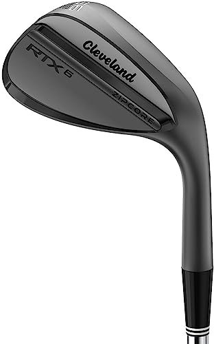 Cleveland Golf Herren RTX6 Zipcore Golfschläger, Keilabsatz, Schwarzer Satin, 50 Degrees