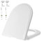 Kinsinder U Forme Abattant WC, Cuvette Toilette, Siège de Toilette à Fermeture Douce avec Charnières à Fermeture Lente et à Dégagement Rapide pour un Nettoyage Facile