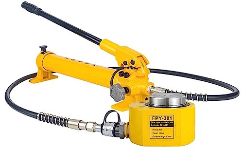MMNZE 30T 14mm/0.55 Stroke Hydraulic Cylinder Jack Sets Mini Hydraulic Ram Jack Porta Power Kits Retract Automatically Split Hydraulic Single Acting Lifting Cylinders with CP-700 Hydraulic Hand Pump
