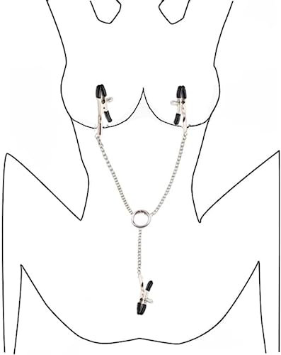 DYNLAB Elegante Paarkette Aus Edelstahl Mit 3 Verstellbaren Clips