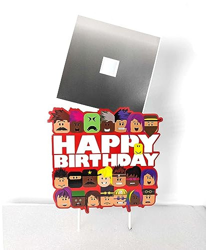 Blox Gamer Birthday Cake Topper Party Decor