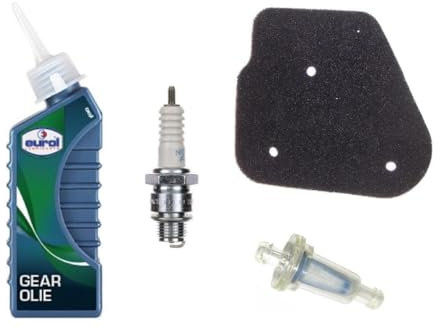 Inspektionsset Wartungsset passend für Yamaha Aerox, MBK Nitro 50 – Getriebeöl, Luftfilter, Zündkerze, Benzinfilter, Ersatzteile für regelmäßige Wartung