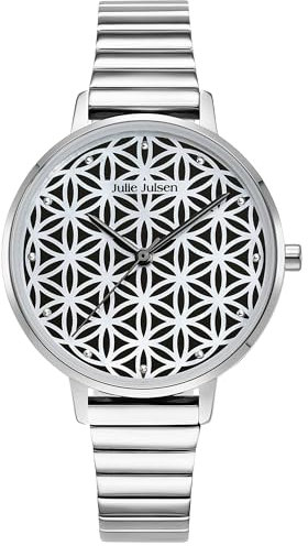 Julie Julsen Damen Damenuhr 23cm Metall Silbergrau Quarzwerk Mineralglas 148000013