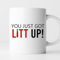 TODOLIA - 325 ml Kaffeetasse mit Aufschrift You Just Got Litt Up, lustige Kaffeetasse, Geschenk für Anwälte, Geschenk für Fans, lustige TV-Serie, glänzende Keramiktasse Geschenk für Familie,