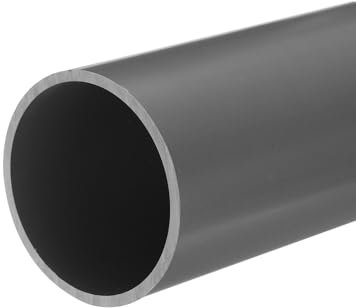 sourcing map Tuyau rond rigide en PVC - 57 mm x 63 mm x 20 cm - Gris clair - Résistant aux impacts - Pour tuyaux d'eau, travaux manuels, manchon de câble