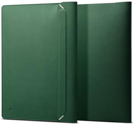 Spigen Valentinus Housse de Protection pour Ordinateur Portable 15 15.6 16 Pouces, Étui Cuir PU Étanche pour Ordinateur Compatible avec MacBook Pro, Dell, Acer, ASUS, HP, Lenovo - Vert