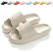 Calish Chaussons Antidérapants pour Homme Femme Pantoufles de Douche Très Léger Semelle Épaisse Amorti Soft Tongs Sandales- pour Maison, Jardin, Salle de Bain, Piscine, Plage, Beige, 36-37 EU