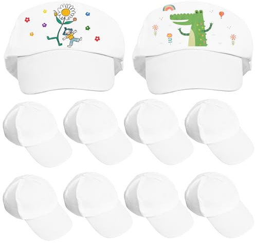 PACKOVE 20 STK Graffiti-Zeichnungshut Sonnenhüte für Kinder Vintage-Hut Kappen bastelsets für Kinder leerer für DIY zum Selbermalen Sommer Fahrermütze Malutensilien Papa Herren