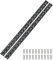 sourcing map Lot de 2 charnières continues et de piano de 50,8 cm en acier inoxydable avec trous, pour armoire, porte, meuble, noir