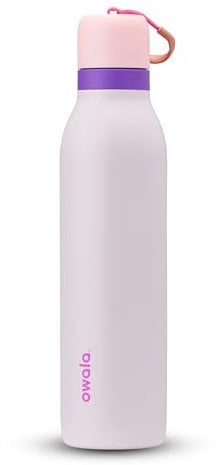 Gourde isotherme en inox avec paille et couvercle, 710 ml - sans BPA, conserve le froids ou la chaleur pendant une longue durée pour le sport et les voyages, Dreamy Field