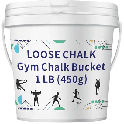 Cosbur 1 LB Loose Gym Chalk Bucket - Premium Powder Chalk with Empty Chalk Bag & Spoon, Multi-Purpose for Weightlifting, Gymnastics, and Workouts