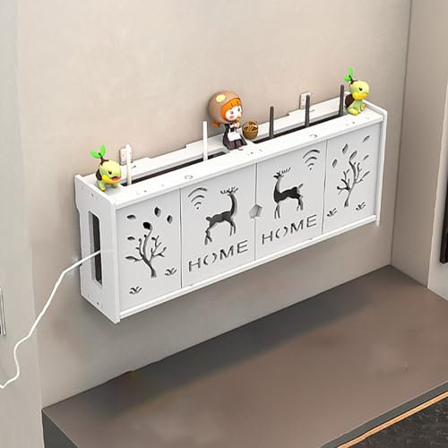 Onxyrbyte WiFi Router Storage Box,Wand WLAN-Router Aufbewahrungsbox,Router Aufbewahrungsbox,Router Schrank,Heizkörper Abdeckung WLAN Box,Router Verstecken,Router Box,für Router Kabel Organizer