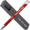 StillRich® hochwertiges Metall Kugelschreiber Set mit Gravur | 1 Stück | Farbe rot | inkl. Logo & Textgravur & inkl. Geschenkverpackung | Geschenk für Mitarbeiter, Kollegen und Kunden