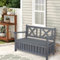 groundlevel Wooden Garden Bench with Storage