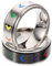 LALADEFIEE Persönlichkeit Lgbt Schmuck Regenbogenringdekor Rainbow Lgbt Pride Spinners Cool Fidgeting Ringe für Frauen Stolz Rings Novelty Jewelry Wedding Engagement Band for Lesbian Gay