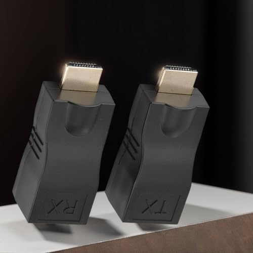 HDMI-zu-RJ45-Adapter RJ45-Netzwerkkabel-Verlängerungskabel Konverter Adapter Konverter Repeater über CAT-5E und CAT-6 mit 14 3D 1080p Auflösung HDCP 11 12 Kat5e Kat6 Kabel Plug-and-Play Hot-Swap-fähig