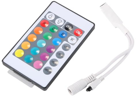 Laroal 12V 24V Led Controller Dimmer 24 Tasten Drahtlose IR Fernbedienung mit Empfänger für RGB Licht Streifen