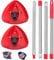 Base de Cabezal de fregona giratoria con 1 Mango de fregona para Vileda Turbo Spin 2 en 1, Repuesto de Repuesto 3 en 1, Base Triangular de fregona giratoria para Accesorio de fregona Turbo Smart
