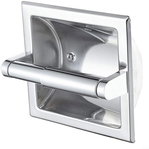 HpLive Einbau Toilettenpapierhalter aus Edelstahl Unterputz WC Rollenhalter für Badezimmer Wandmontage Badaccessoires