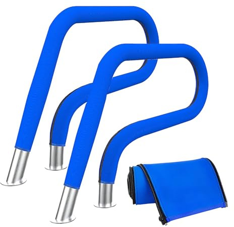 2PCS Pool Handrail Cover, Neoprene Slip Resistant Pool Hand Railing Grip Sleeve with Zipper Swimming Pools Inground Ladder Stand Hand Rail,10FT