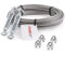 Seilwerk STANKE Cuerda de acero galvanizado 5m, Cuerda de acero con diámetro 4mm 6x7, 2x tensor gancho-ojo M6, 4x abrazadera - SET 4