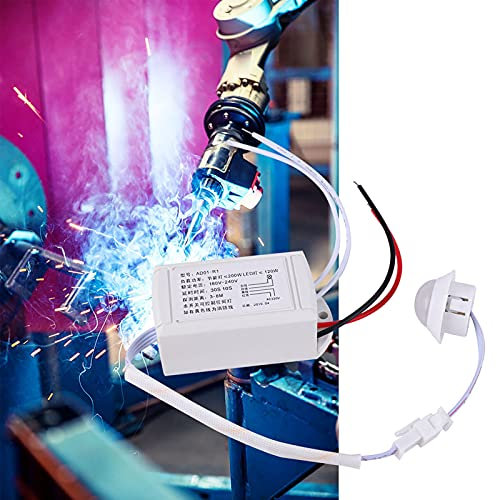 Modulo Infrarosso IR Sensore Corpo Bianco, Sensore Movimento per Lampade Intelligenti 220V, Interruttore per Illuminazione