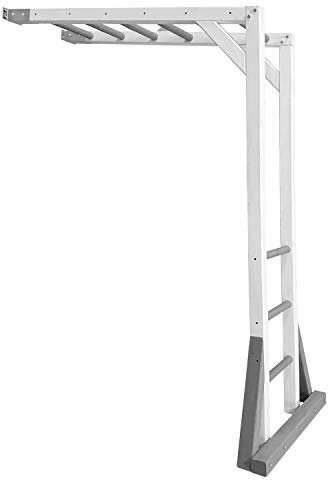 AXI Beach Tower Klettergerüst aus Holz in Grau & Weiß | Anbau Element für Spielturm/Stelzenhaus | Kletter Zubehör für Spieltürme - 205.7 cm.