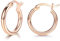 wynn's Rose Gold Earrings for Women, 925 Sterling Silver Hoops Earrings, Anti-allergic Huggie Hinged Small Slepper Hoops, Gift for Girls, Diameters in 20 mm, Rose Gold Hoop Earrings