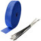 ETOPARS 2.5CM X 10M Fiberglas Blau Hitzeschutzband Auspuffband Auspuff Hitze Wickel Schild Hülle Auto Motorrad Krümmerband mit 6 Pcs Kabelbinder