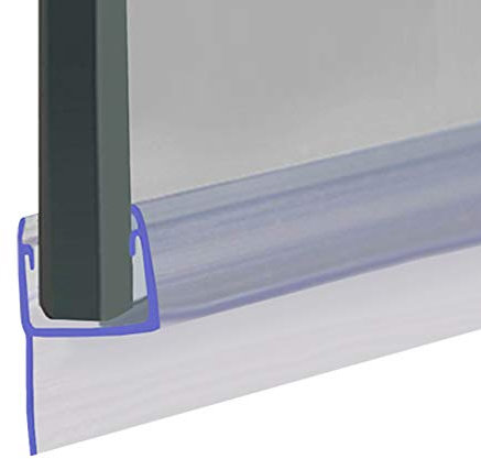 Shower Seal for Screens, Doors or Panels | Fits 10, 11 or 12mm Glass | Straight Fin Shape, h Profile | Seals Gaps of Up to 10mm | 80cm, 90cm, 140cm or 2m Long | SEAL082 (25mm Sample)