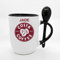 Giftme Personalised with Any Name Costa Unique Spoon Ceramic Mug Coffee Tea Mug. (Black Spoon)