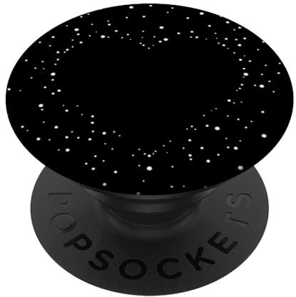 Niedliche Herz-schwarz-weiße Kunststerne für Frauen und Teenager PopSockets Klebender PopGrip