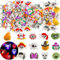 DERAYEE 50 Stücke Halloween LED Blinkende Ringe,LED Blitzringe,Spielzeug Finger Licht LED für Kinder