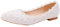 Jamron Womens Elegant Pointed Toe Flower Lace Pearls Bridal Shoes Pumps Soft Sole Ballet Flats White SN070435 UK5