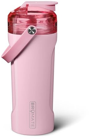BrüMate MultiShaker Mixer-Shaker-Flasche,100 % auslaufsichere isolierte Edelstahl-Shaker-Flasche, Protein-Shaker-Flasche und Vor-Workout-Flasche für das Fitnessstudio,740 ml (Rouge)