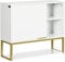 kleankin Armario para Baño de Pared Moderno Mueble para Baño Suspendido con 1 Asa de Acero y Estantes Ajustables para Cocina 60x20x51 cm Blanco